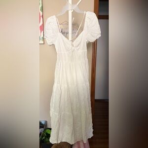 Kingston White Puff Sleeve Dress